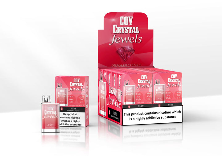 COV Crystal Jewels 600 Puff Disposable Vape Pod Puff Bar Device - Pack of 10 - Vapingsupply