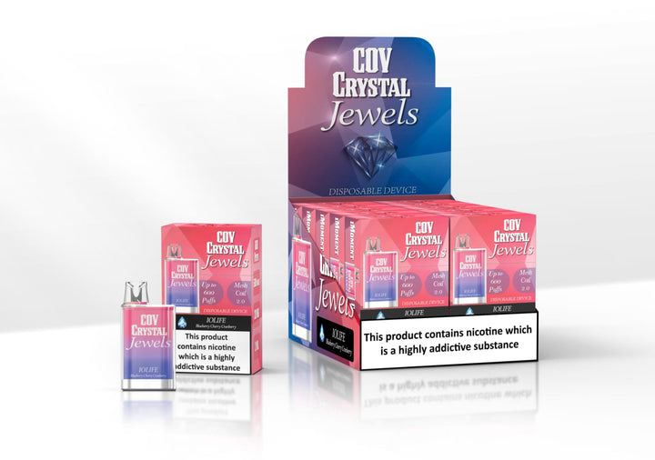 COV Crystal Jewels 600 Puff Disposable Vape Pod Puff Bar Device - Pack of 10 - Vapingsupply