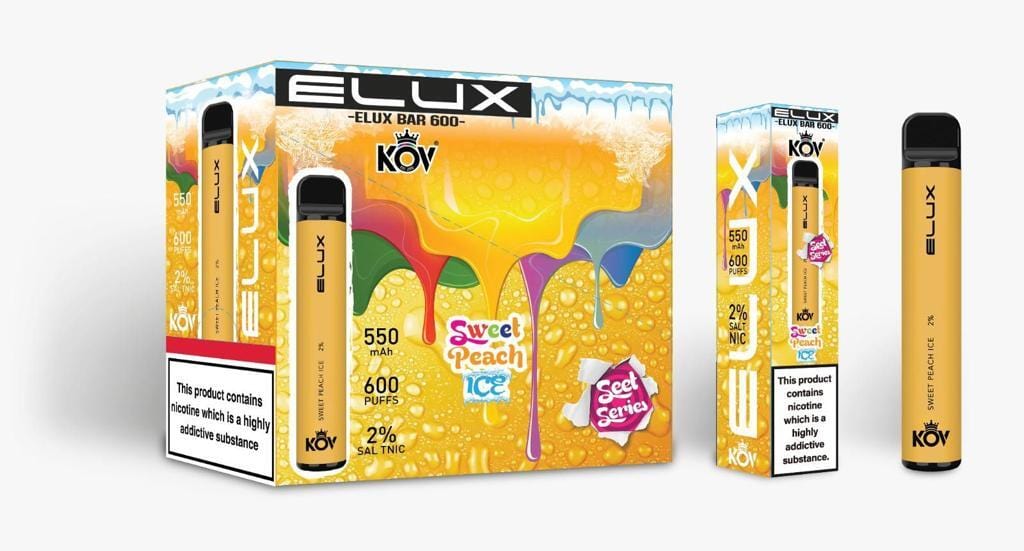 elux bar 600 puffs sweet series disposable vape device KOV Tiffany Raz Flavor Description: Sabor:Menta de ciruela agria y rosa Pod System Kit