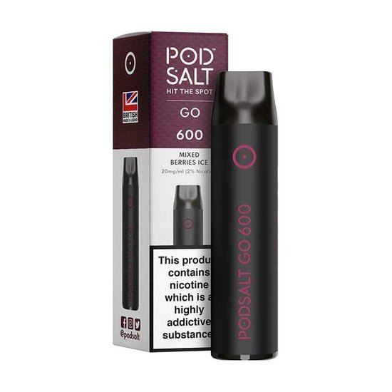 Pod Salt GO 600 Disposable Vape Puff Pod Box of 10 - Vapingsupply