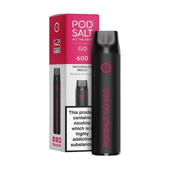 Pod Salt GO 600 Disposable Vape Puff Pod Box of 10 - Vapingsupply