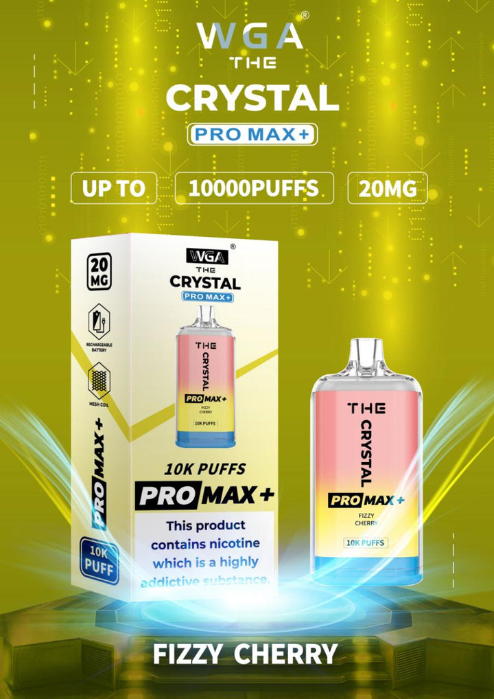 The Crystal Pro Max + 10000 Disposable Vape Puff Pod Box of 10 - Vapingsupply