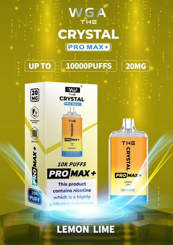 The Crystal Pro Max + 10000 Disposable Vape Puff Pod Box of 10 - Vapingsupply