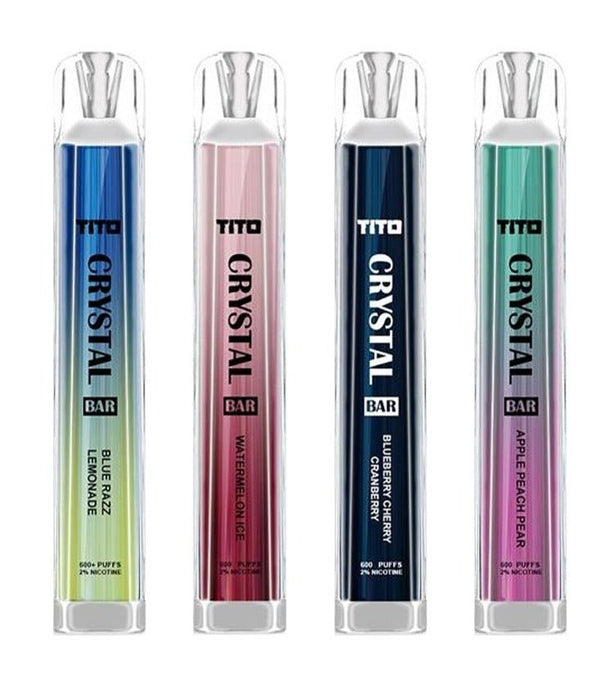 Tito Crystal 600 Disposable Vape Pod Box of 10 - Vapingsupply